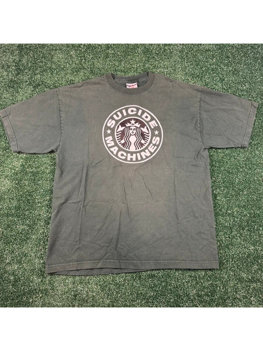 Jerzees Y2K The Suicide Machines band t-shirt Starbucks parody size medium